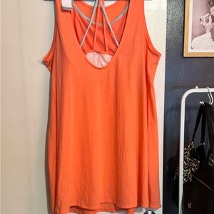 Lane Bryant Orange Chemise with Lace Detail